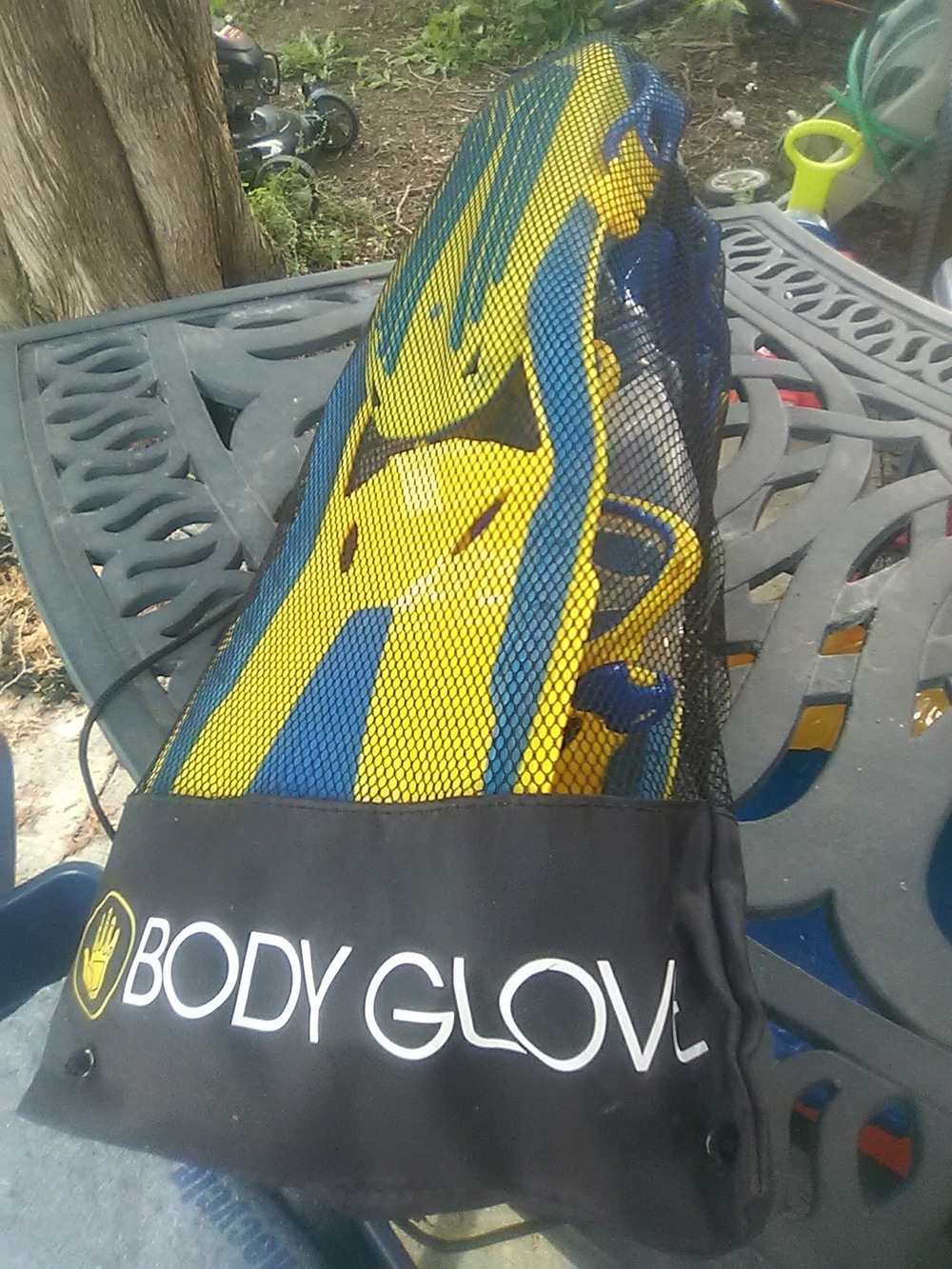 Body Glove Yellow and Blue Mesh Duffel
